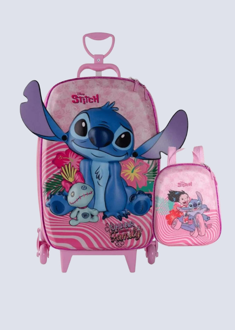 Mochila Lilo & Stitch de Rodinha + Lancheira