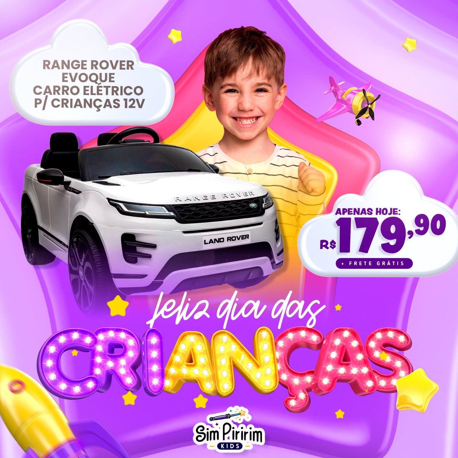 Carrinho Elétrico Infantil Mini Range Rover ReplayKids (PROMOÇÃO DE VERÃO)